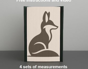 Solo modello - Libro pieghevole a forma di volpe - da tagliare e piegare, modello per piegare il libro, 333 pagine, scarica PDF, istruzioni incluse, animale, fauna selvatica, arte della volpe