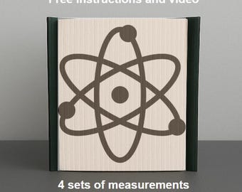 Solo modello - Libro pieghevole Atom - taglia e piega, modello di piegatura del libro, 431 pagine, scarica PDF, istruzioni incluse, scienza, biologia, DNA