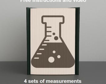 Solo modello - Libro pieghevole con becher per chimica - tagliare e piegare, modello per piegare libri, 375 pagine, scarica PDF, istruzioni incluse, scienza, arte