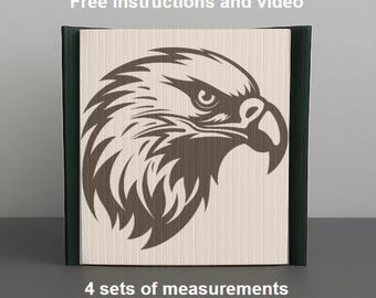 Solo modello - Libro pieghevole Aquila - tagliare e piegare, modello di piegatura del libro, 467 pagine, scarica PDF, istruzioni incluse, uccello, Stati Uniti, falco, arte