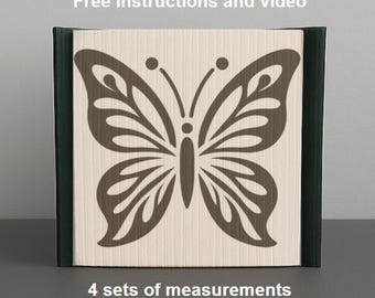 Solo modello - Libro pieghevole a farfalla - tagliare e piegare, modello di piegatura del libro, 487 pagine, scarica PDF, istruzioni incluse, grazioso, arte del libro