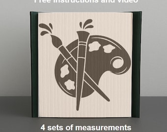 Solo modello - Libro pieghevole con tavolozza di colori - tagliare e piegare, modello di piegatura del libro, 433 pagine, scarica PDF, istruzioni incluse, artista, arte