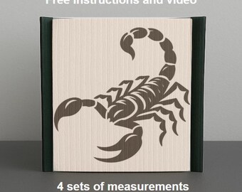 Solo modello - Libro pieghevole Scorpione - tagliare e piegare, modello di piegatura del libro, 435 pagine, scarica PDF, istruzioni incluse, insetto, scorpione, arte