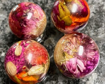 Resin Flower Cabinet Knobs