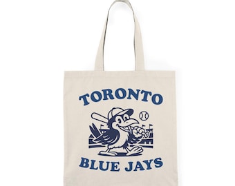 Toronto Blue Jays Vintage Mascot Tote Bag | Baseball Logo Market Tote