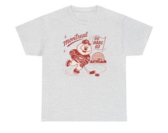 Montreal Hockey Youppie T Shirt | Go Habs Retro Cartoon Fan Tee