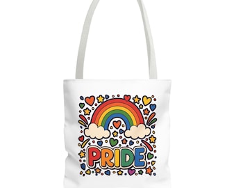Pride Rainbow Tote Bag: Eco-Friendly LGBTQ+ Festival Bag