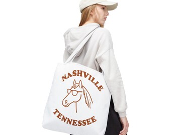 Nashville Tennessee Tote - Horse with Glasses, Fun Southern Design