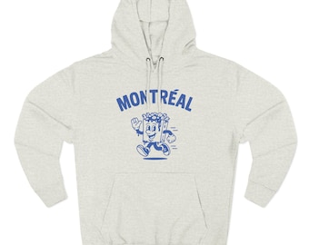 Montreal Poutine Hoodie - Vintage Graphic Sweatshirt for Cozy Style