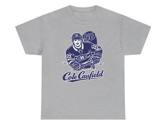 Cole Caulfield Montreal Canadiens Tee | Retro Illustration, Number 22 | 50 Goals | Hockey Gift