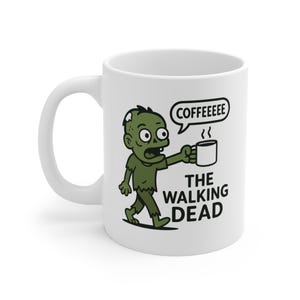 Walking Dead Coffee Mug 11oz Ceramic Cup for Horror Lover, Zombie Halloween Decor Gift, The Walking Dead Mug, Horror Coffeee Cup, Zombie