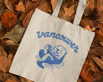Vancouver Otter Sushi Tote Bag - Eco-Friendly Canvas Shopper