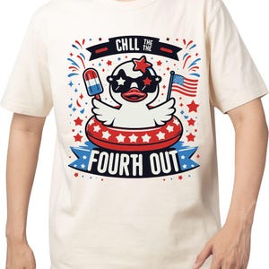 Chill the Fourth Out/Anatra SVG e Clipart Animata/Carino cartone animato anatra PNG,svg,mp4,mo/Grafica animata per Cricut,YouTube,merchandising,social Media