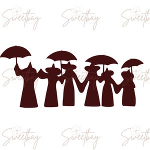 Brujas de magia práctica / Bruja PNG / Magia práctica SVG /