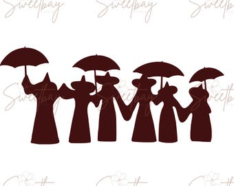 Practical Magic Witches | SVG PNG: Commercial Use Graphics (Digital Download