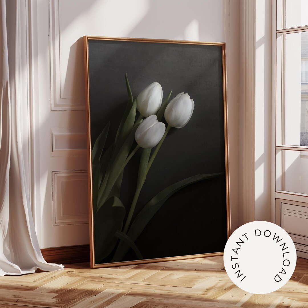 Tulip Wall Art Print Digital Download Print Botanical Wall Decor Modern ...