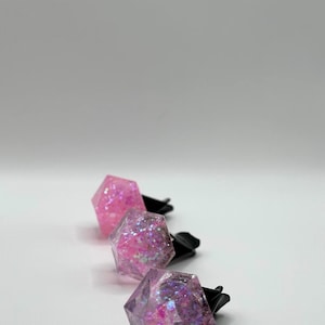 Pink Glitter Diamond Car Vent Clips: Fairycore Car Bling, Set of 3