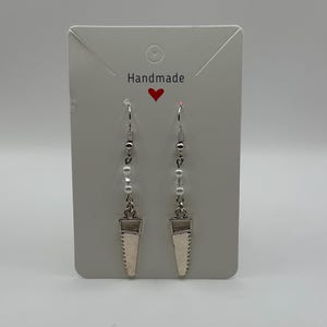 Cut Above the Rest – Silver Saw Charm Dangle Earrings | Tool Jewelry Gift