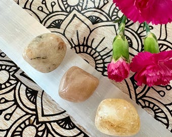 A Pocketful of JOY - Crystal Healing Ritual Gift - Sunstone, Moonstone & Citrine
