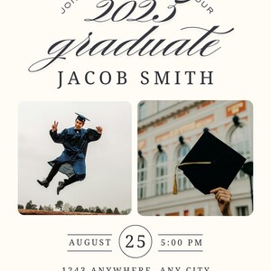 Graduation Invitation- Editable Template