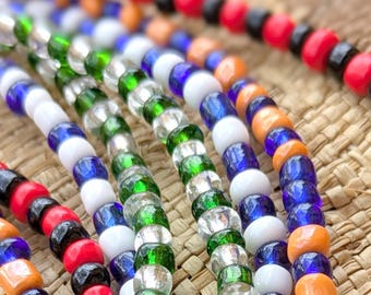 Cuentas de vidrio africanas - 4 hebras