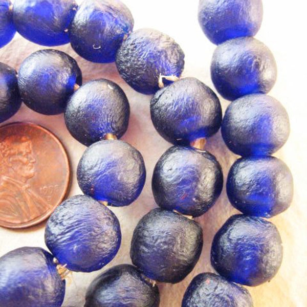 Blue Ghana Glass Beads
