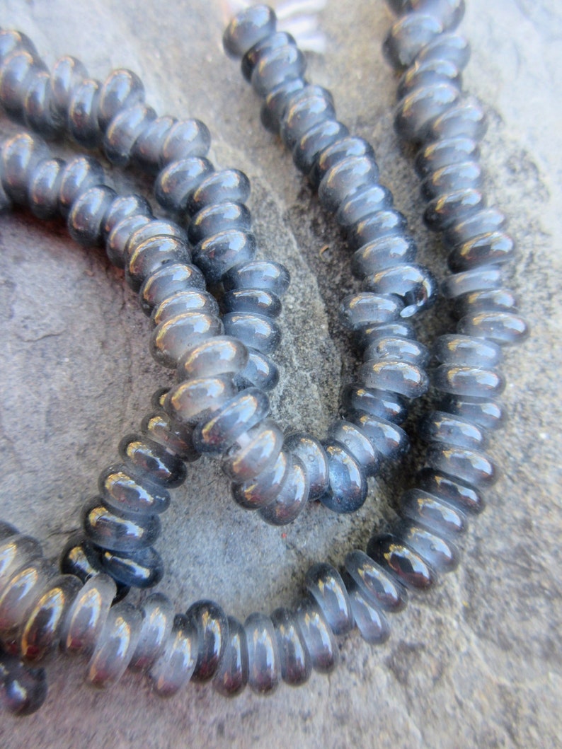 African Black Glass Beads