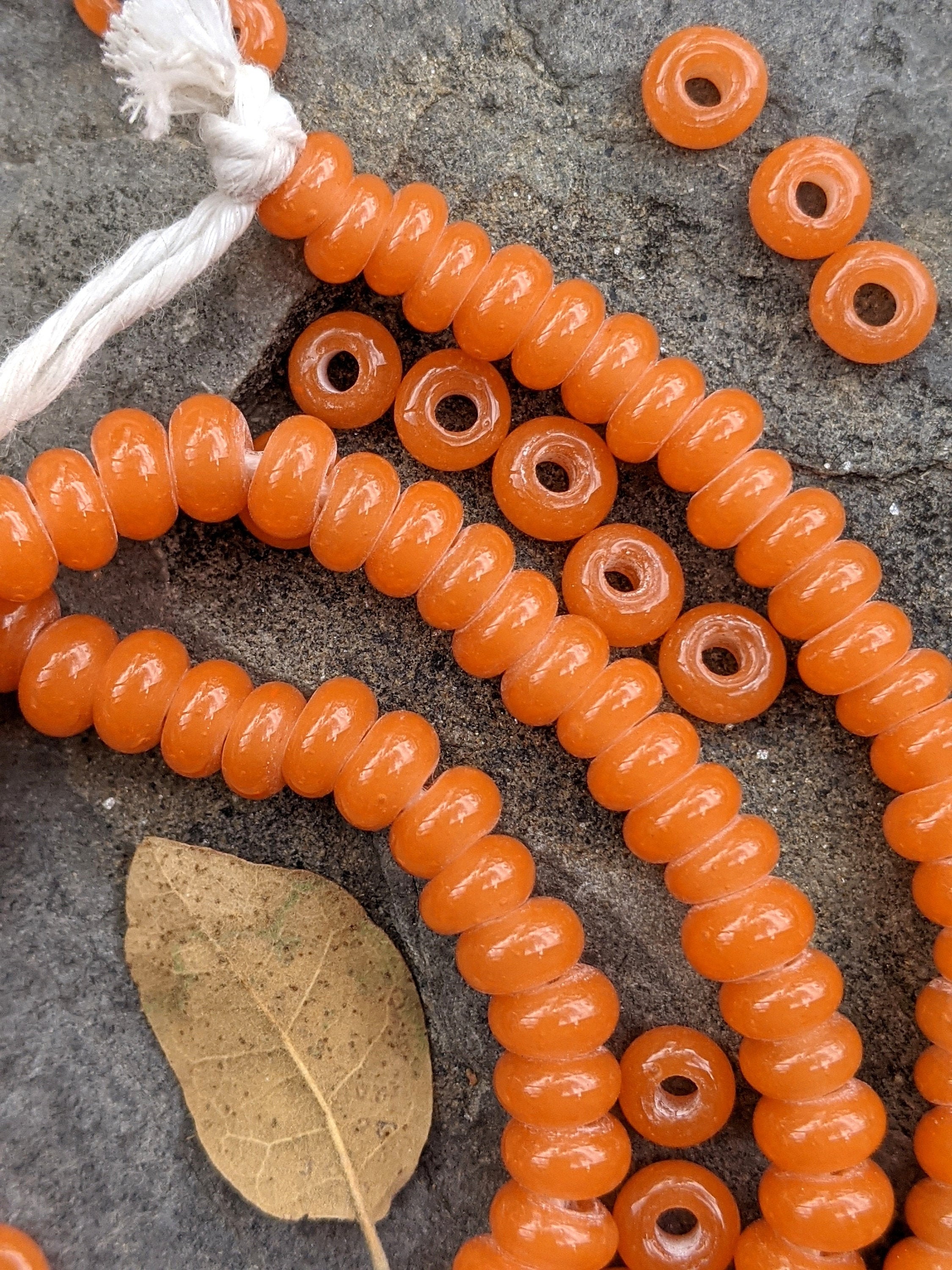 Details about African Orange Glass Beads 71909 Details about African Orange Glass Beads 71909