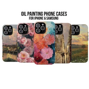 Oil Painting Phone Case, Elegant Artistic iPhone & Samsung Cover, Vintage Art Style, Gift for Art Lovers, iPhone 16 15 14,Galaxy S24 S23 S22