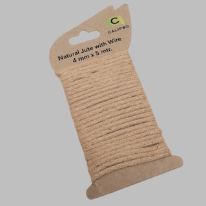 Natural Jute with Wire - 4mm x 5m