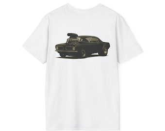 Custom Graphic Tee, Gasser T-Shirt: Unisex Soft Style Tee for Car Enthusiasts