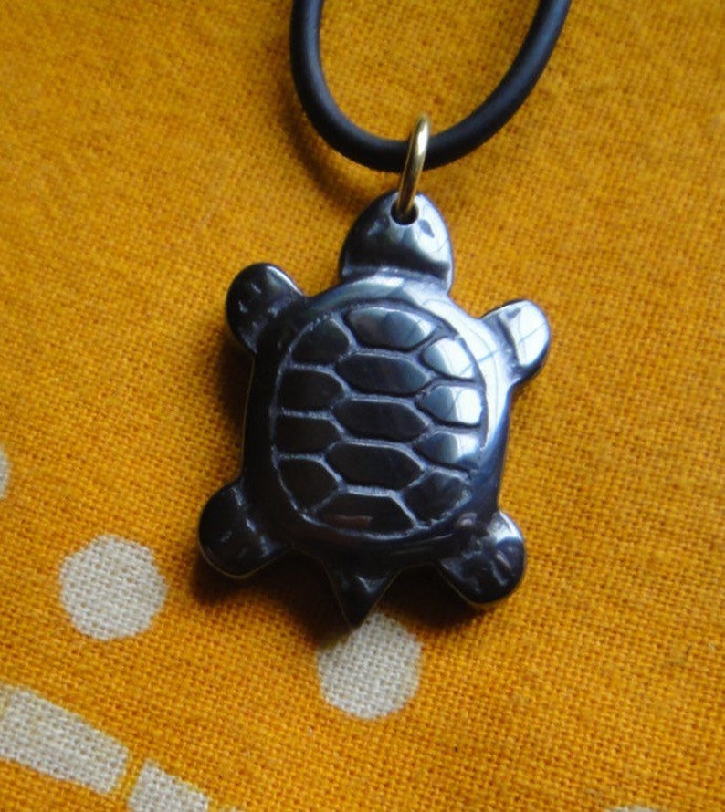 Hematite turtle necklace Clearance