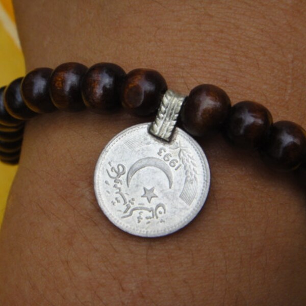 Pakistan Coin Prayer Bead Bracelet