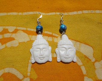 Beaded Buddha Head Earrings