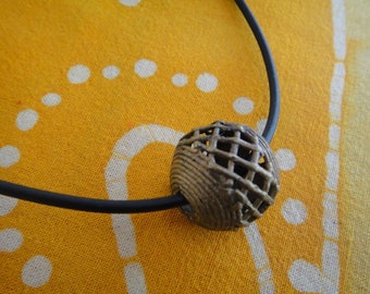 Ashanti Brass African Trade Bead Necklace / Choker