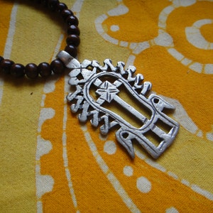 Gran cruz copta etíope oración collar largo Boho hombres Mala Afrocéntrico talismán