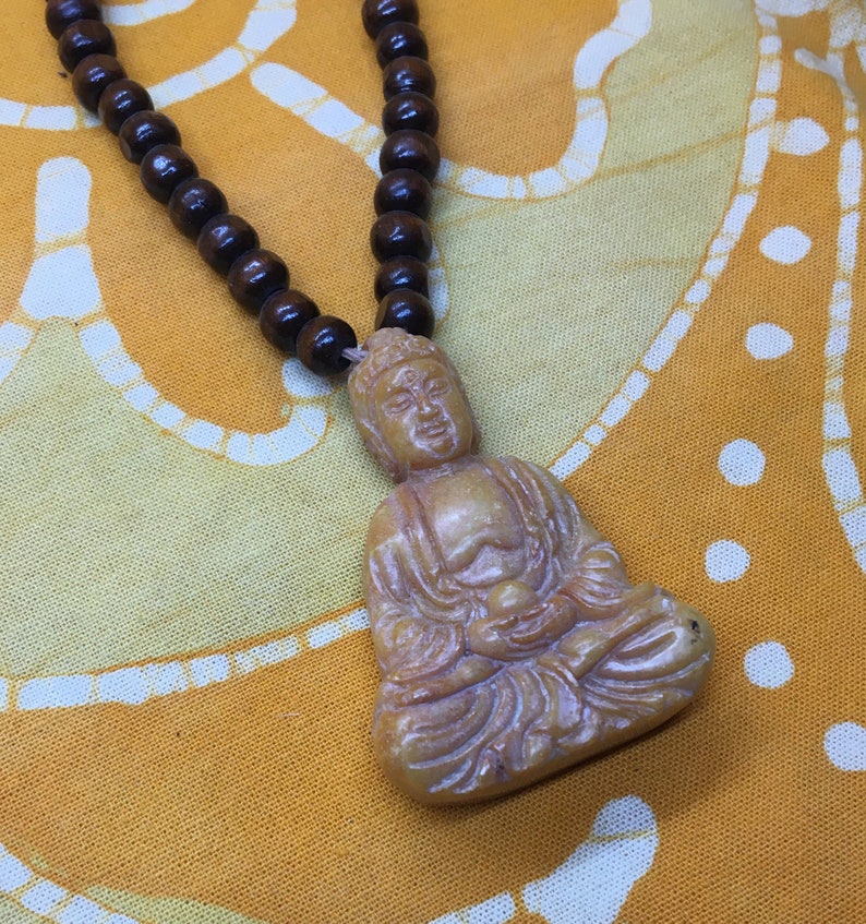 Carved Buddha Prayer Bead Necklace Quan Kuan Kwan Yin | Etsy