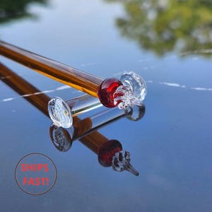 Stylo en verre ambre fait main – Cadeau personnalisé – Calligraphie vintage – Série Ballad