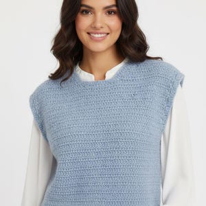 Crochet Vest Pattern PDF - Women's Sleeveless Top S-XXXL - DK Yarn - Digital Download - Easy Beginner Tutorial - Instant Access - English