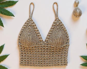 Neckholder Top Häkelmuster - Charmantes Kleeblatt Top - Digital Download - XS-XXL Größen - Lace Top Top Muster - Sommer häkeln - Baumwolle DK