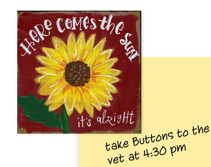 Here Comes the Sun (Sunflower) | Magnet