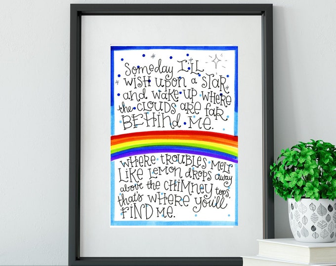 Somewhere Over the Rainbow | Lyrics Print (2 of 3)