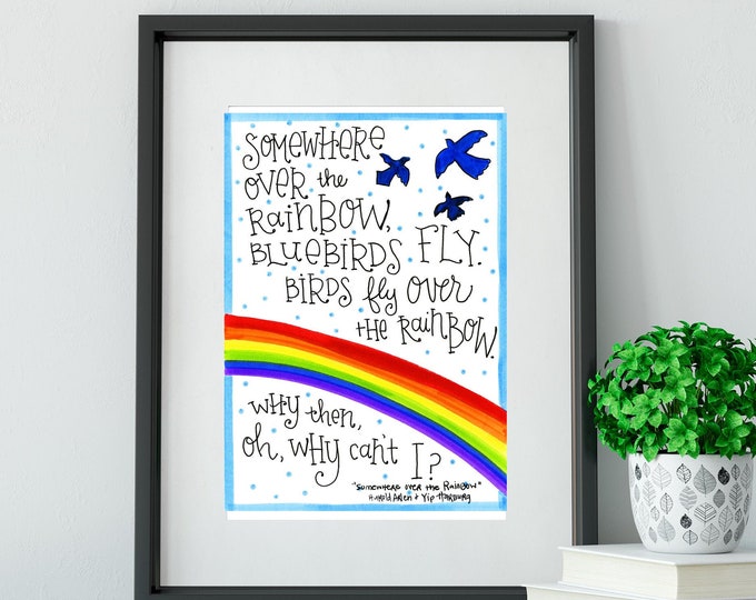 Somewhere Over the Rainbow | Lyrics Print (3 of 3)