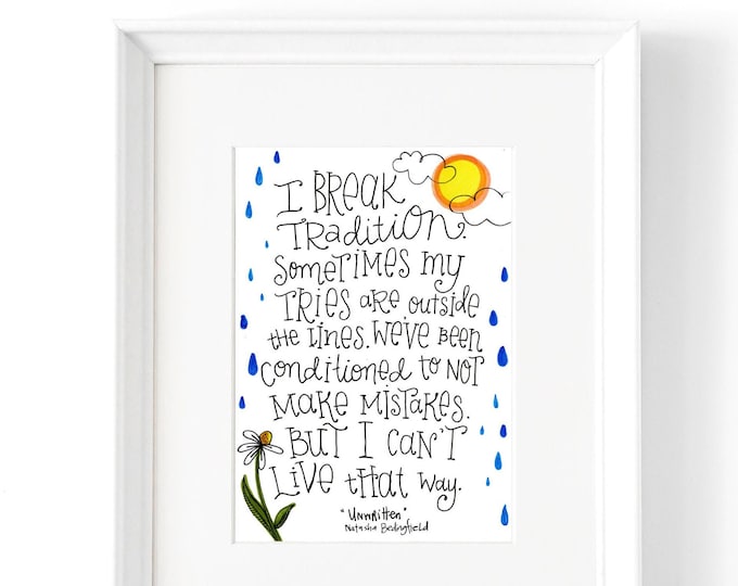 Unwritten | Lyrics Print