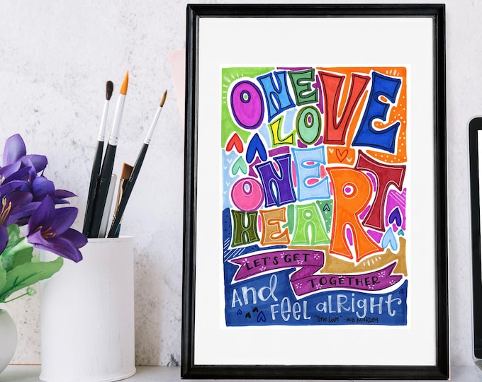 One Love | Lyrics Print