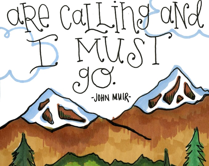 The Mountains are Calling | JUMBO magnet