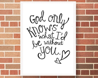 God Only Knows | Lyrics Print