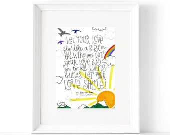 Let your Love Flow | Lyrics Print