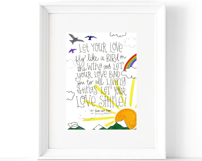 Let your Love Flow | Lyrics Print