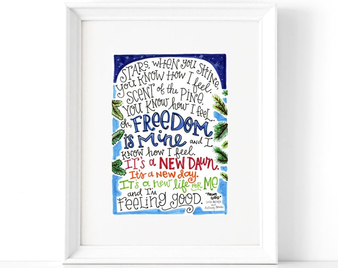 Feeling Good | Lyrics Print